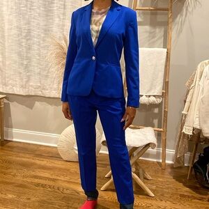 Cobalt blue Zara suit